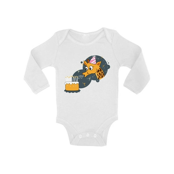 Giraffe On A Bike Printed Boys Girls Bodysuit Long Sleeve Pajamas Black